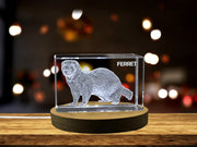 Ferret Crystal Art | Unique Crystals Carved with Playful Mustelid Designs