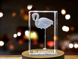 Vibrant Flamingo Crystal Sculptures | Gorgeous Gems Carved with Dancing Birds A&B Crystal Collection