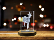 Lively Goat Crystal Carvings | Exquisite Gems Etched with Playful Caprines