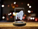 Majestic Gorilla Crystal Carvings | Exquisite Gems Etched with Powerful Primates A&B Crystal Collection