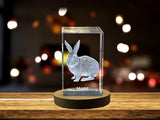 Graceful Hare Crystal Carvings | Exquisite Gems Etched with Elusive Leporidae A&B Crystal Collection