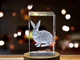 Graceful Hare Crystal Carvings | Exquisite Gems Etched with Elusive Leporidae A&B Crystal Collection