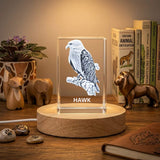 Majestic Hawk 3D Engraved Crystal Trophy Award Recognition — Made in Canada