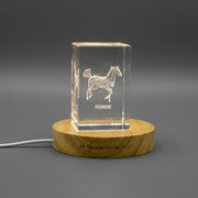 Majestic Horse 3D Engraved Crystal Trophy Award — Made in Canada