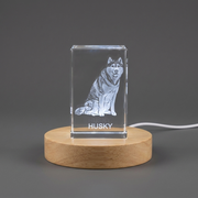 Husky Recognition Trophy Award: Exquisite Crystal Sculptures of Loyal Sled Dogs in Various Sizes
