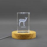 Sculptures en cristal gracieuses | Gemmes exquises gravées avec des antilopes souples