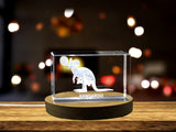 Sculptures en cristal gracieuses kangourou | Gemmes exquises gravées avec des marsupiaux australiens emblématiques