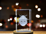 Whimsical Ladybug Crystal Carvings | Exquisite Gems Etched with Lucky Bugs A&B Crystal Collection
