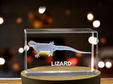 Graceful Lizard Crystal Carvings | Exquisite Gems Etched with Reptilian Friends A&B Crystal Collection