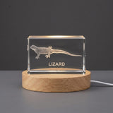 Graceful Lizard 3D Engraved Crystal Trophy Award — Made in Canada
