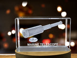 A Lens to Distant Horizons | Marine Telescope 3D Engraved Crystal A&B Crystal Collection