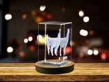 Graceful Llama Crystal Carvings | Exquisite Gems Etched with Regal South American Camelids A&B Crystal Collection