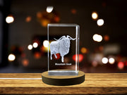 Intricate Mountain Goat Crystal Carvings | Exquisite Gems Etched with Cliff-Dwelling Bovids