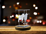 Intricate Mountain Goat Crystal Carvings | Exquisite Gems Etched with Cliff-Dwelling Bovids A&B Crystal Collection