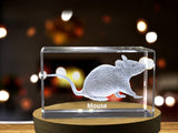 Intricate Mouse Crystal Carvings | Exquisite Gems Etched with Our Tiny Rodent Cousins A&B Crystal Collection
