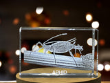 Unique 3D Engraved Crystal with Aphid Design - Perfect Gift for Insect Lovers A&B Crystal Collection