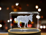 Noble Mule Crystal Carvings | Exquisite Gems Etched with Hardy Equine Workers A&B Crystal Collection