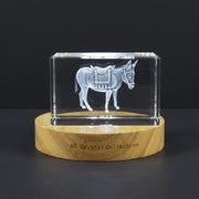 Noble Mule 3D Engraved Crystal Trophy Award — Made in Canada