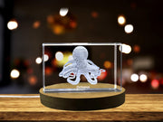 Sculptures en cristal complexes de poulpe | Gemmes exquises gravées avec des céphalopodes d'un autre monde