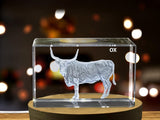 Majestic Ox Crystal Carvings | Exquisite Gems Etched with Noble Cattle A&B Crystal Collection