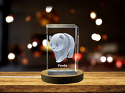 Panda Harmony | Keeprsake à cristal gravé 3D