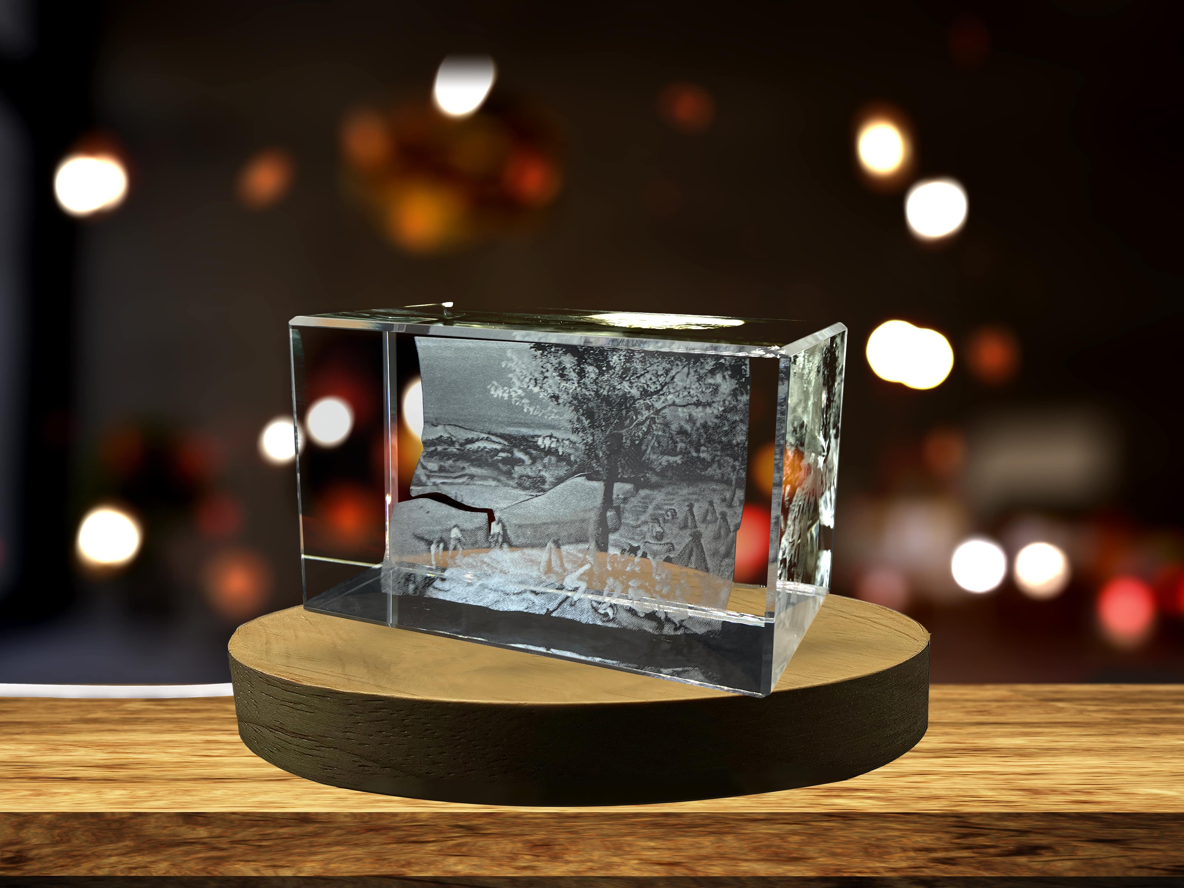 The Harvesters 3D Engraved Crystal Decor A&B Crystal Collection