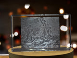 Liberty Leading the People 3D Engraved Crystal Decor A&B Crystal Collection