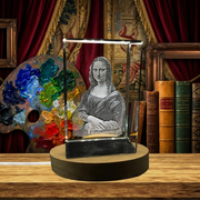 Mona Lisa 3D Engraved Crystal 
