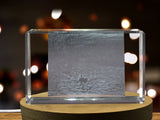 Impression, Sunrise 3D Engraved Crystal Decor with LED Base Light A&B Crystal Collection