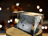Impression, Sunrise 3D Engraved Crystal Decor with LED Base Light A&B Crystal Collection