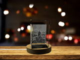 Wanderer above the Sea of Fog 3D Engraved Crystal Art - Unique Home Decor and Gift
