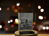Wanderer above the Sea of Fog 3D Engraved Crystal Art - Unique Home Decor and Gift A&B Crystal Collection