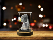 Girl with a Pearl Earring 3D Engraved Crystal 