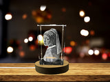 Girl with a Pearl Earring 3D Engraved Crystal Decor