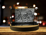 The Raft of the Medusa 3D Engraved Crystal Keepsake/Gift/Decor/Collectible/Souvenir A&B Crystal Collection