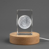 3D Engraved Crystal Sun Trophy Award - Recognition of the Solar System Star - LED Base Included - Made in Canada - Custom Award From A&B Crystal Collection
