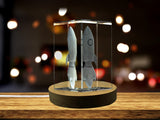 Rocket Space Ship 3D Engraved Crystal 3D Engraved Crystal Keepsake/Gift/Decor/Collectible/Souvenir A&B Crystal Collection