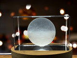 Uranus 3D Engraved Crystal Decor - Made in Canada | LED Base Light Included A&B Crystal Collection