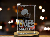The Fight against Racism 3D Engraved Crystal 3D Engraved Crystal Keepsake/Gift/Decor/Collectible/Souvenir A&B Crystal Collection
