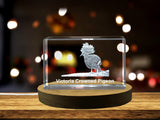Victoria Crowned Pigeon 3D Engraved Crystal 3D Engraved Crystal Keepsake/Gift/Decor/Collectible/Souvenir A&B Crystal Collection