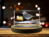 Yellow-Browed Warbler 3D Engraved Crystal 3D Engraved Crystal Keepsake/Gift/Decor/Collectible/Souvenir