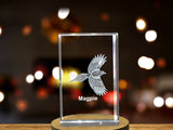 Magpie 3D Engraved Crystal 3D Engraved Crystal Keepsake/Gift/Decor/Collectible/Souvenir A&B Crystal Collection