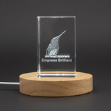 Empress Brilliant 3D Engraved Crystal Trophy Award - Luxurious Butterfly Recognition Keepsake