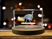 Vulturine Guineafowl 3D Engraved Crystal 3D Engraved Crystal Keepsake/Gift/Decor/Collectible/Souvenir