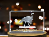 Vulturine Guineafowl 3D Engraved Crystal 3D Engraved Crystal Keepsake/Gift/Decor/Collectible/Souvenir A&B Crystal Collection
