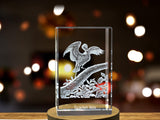 Scarlet Ibis 3D Engraved Crystal 3D Engraved Crystal Keepsake/Gift/Decor/Collectible/Souvenir A&B Crystal Collection