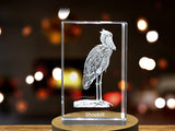 Shoebill 3D Engraved Crystal 3D Engraved Crystal Keepsake/Gift/Decor/Collectible/Souvenir A&B Crystal Collection