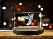 Ruby Topaz Hummingbird 3D Engraved Crystal 3D Engraved Crystal Keepsake/Gift/Decor/Collectible/Souvenir
