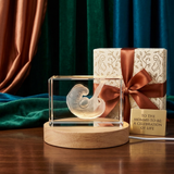 One Month Fetus 3D Engraved Crystal Trophy Award - Elegant Keepsake for Milestone Recognition
