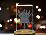 Cannabis Crown 3D Engraved Crystal | 3D Engraved Crystal Keepsake A&B Crystal Collection